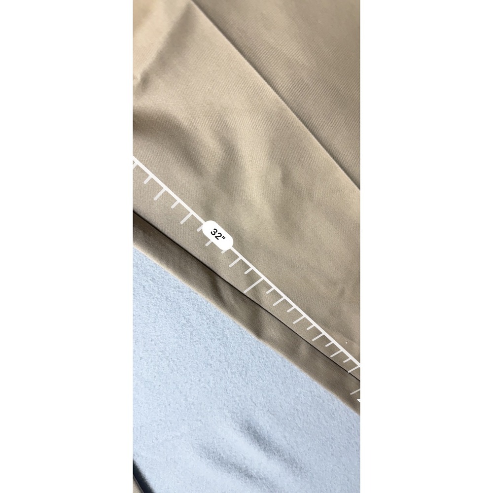 Haggar Premium No Iron Khaki Classic Fit Pleated Pants Tan 36x30 HC10897 - Picture 4 of 6